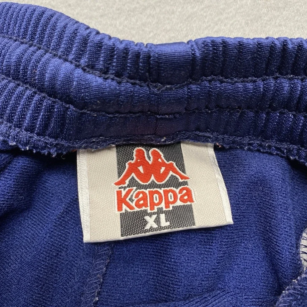 Vtg Kappa Track Pants Mens XL Side Logo Buttons Y2K Baggy Hip Hop 90s Silky - Picture 8 of 9